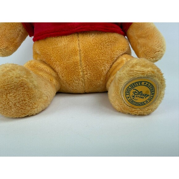 Disney Store Winnie The Pooh 12” Plush Stuffed Classic Bear Red Sweater NEW Tags - Picture 2 of 10